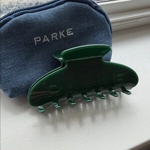 NEW PARKE Claw Clip in Forest + Parke Zipper Pouch